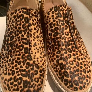 JSlides Karla2 Calf Hair Leopard Print Sneaker